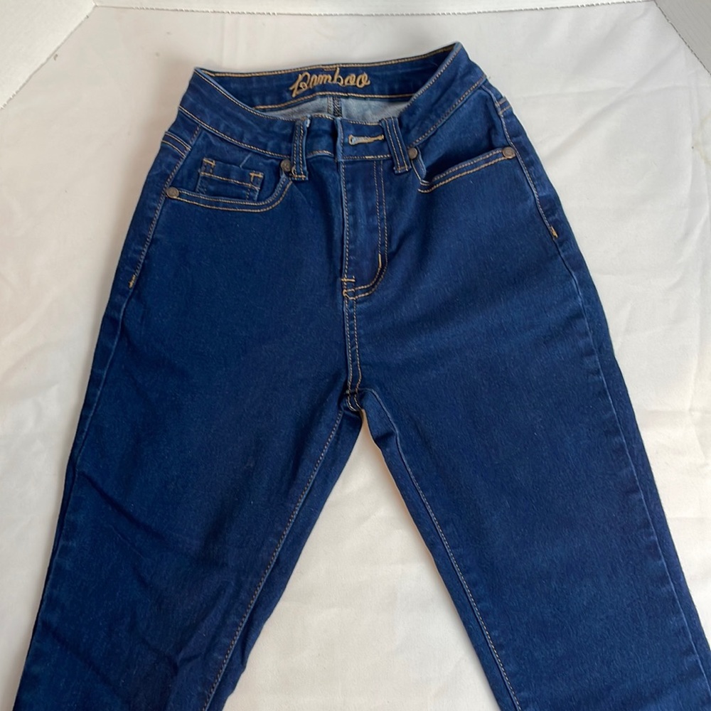 Bamboo Dark Blue Skinny Jeans Size 1